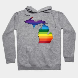 Michigan LGBT Rainbow Flag Gay Pride Hoodie